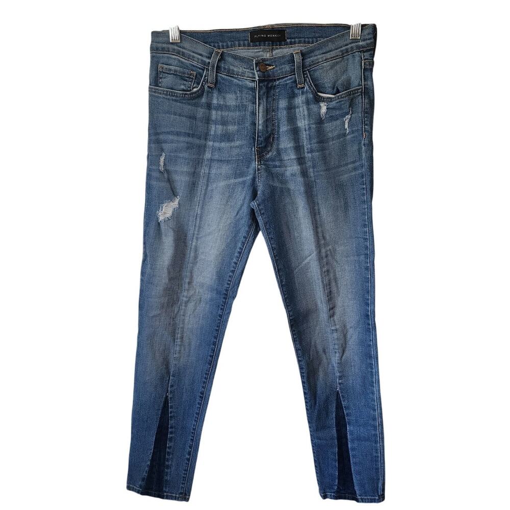 Flying Monkey Dual Tone Tapered Light Distressed High Rise Size 29